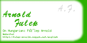 arnold fulep business card